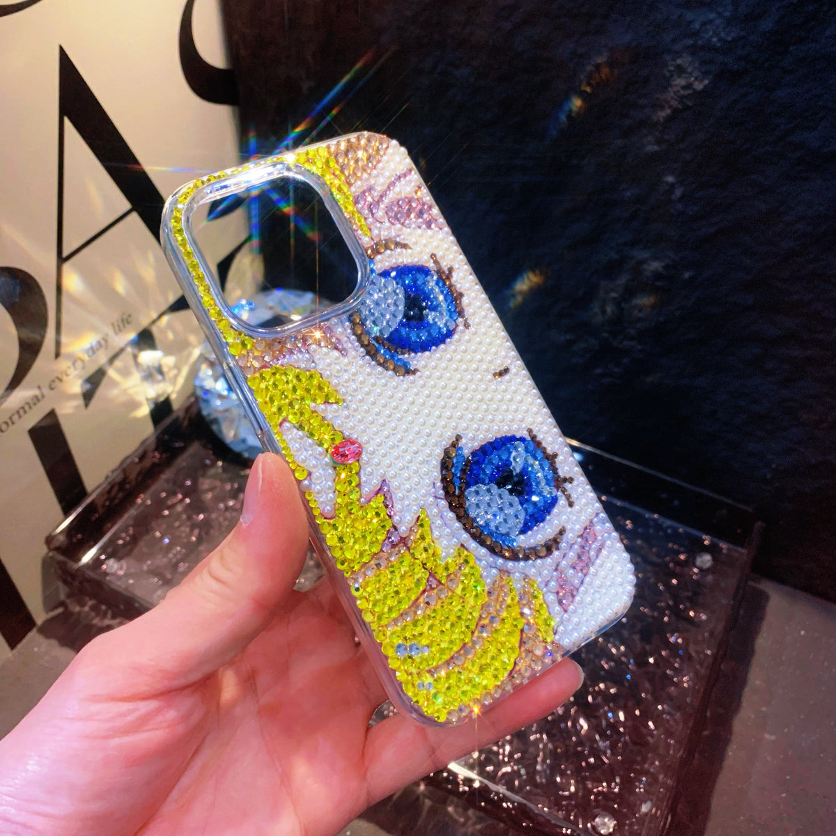 Handmade iPhone Case Luxury Bling Rhinestone Beautiful Sailor Moon Case