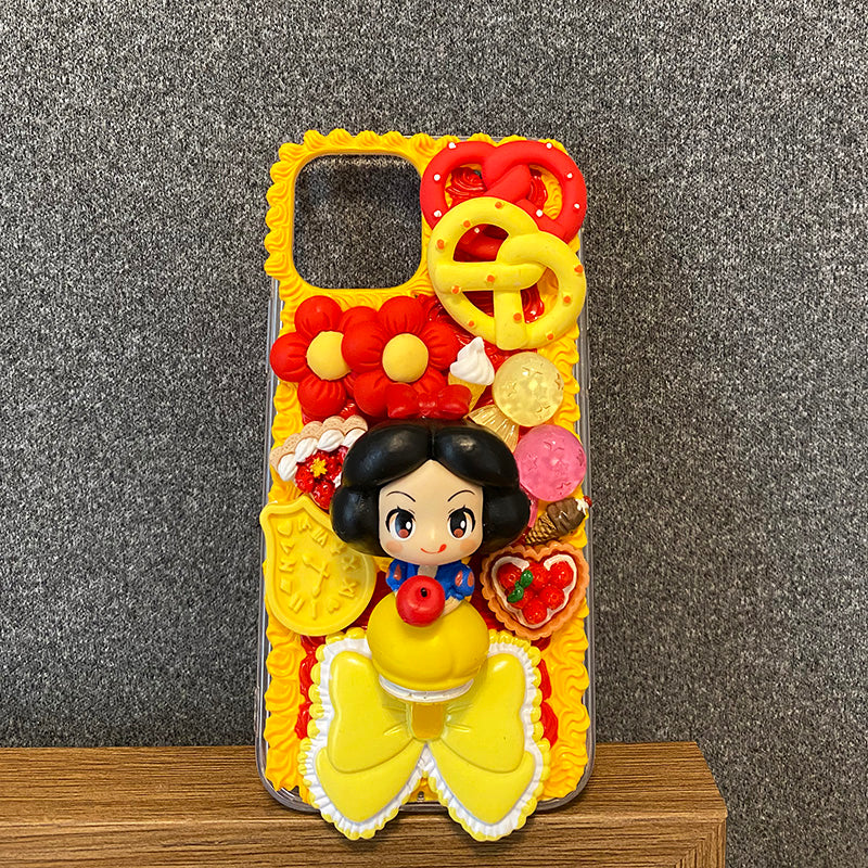 Disney Princess Decoden Cream Glue Case For iPhone Case