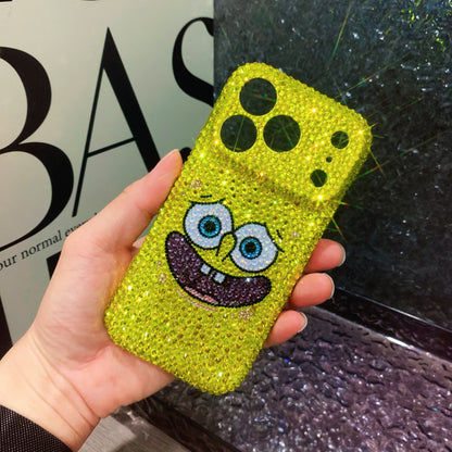 Handmade iPhone Case Gorgeous Bling Yellow Crystals SpongeBob
