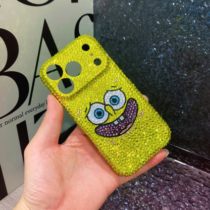 Handmade iPhone Case Gorgeous Bling Yellow Crystals SpongeBob