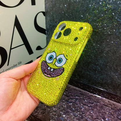 Handmade iPhone Case Gorgeous Bling Yellow Crystals SpongeBob