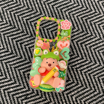 Handmade iPhone Case Cute Winnie the Pooh Decoden Cream Glue Case