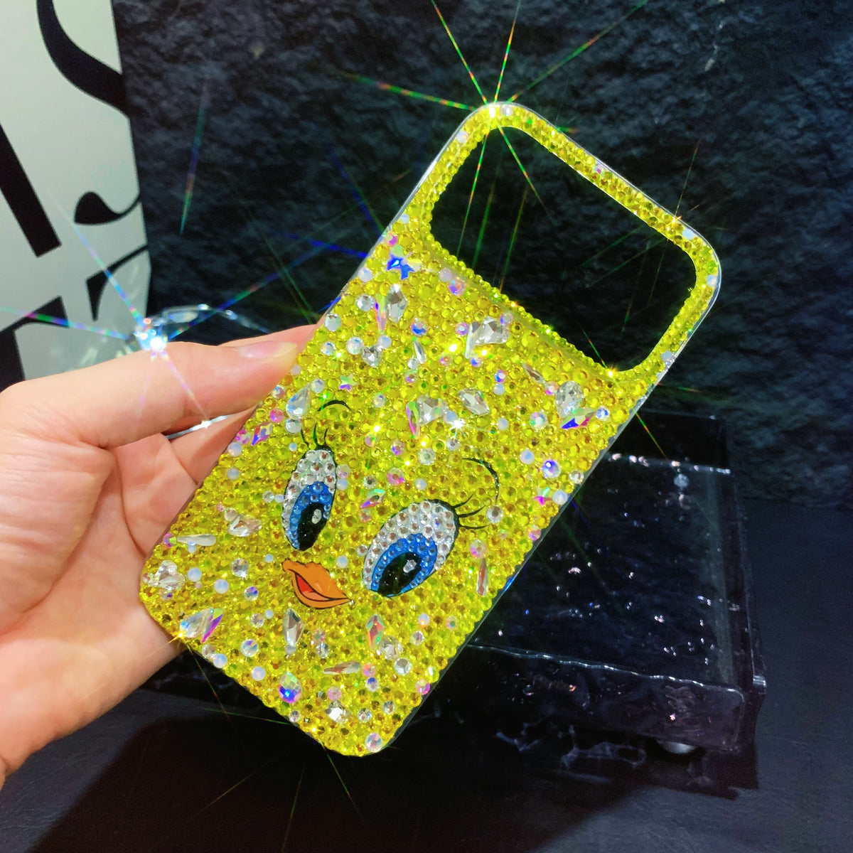 Handmade iPhone Case Bling Yellow Rhinestone Tweety