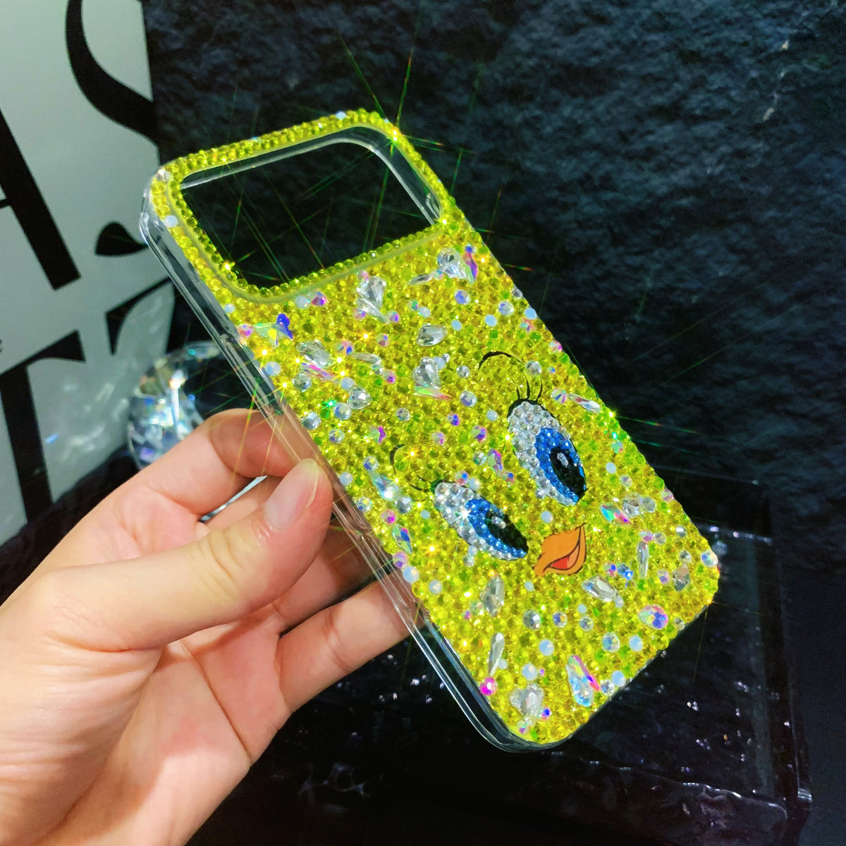 Handmade iPhone Case Bling Yellow Rhinestone Tweety