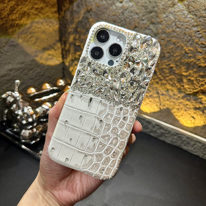 Handmade Bling Rhinestone Crocodile Phone Case Fits All iPhone Models