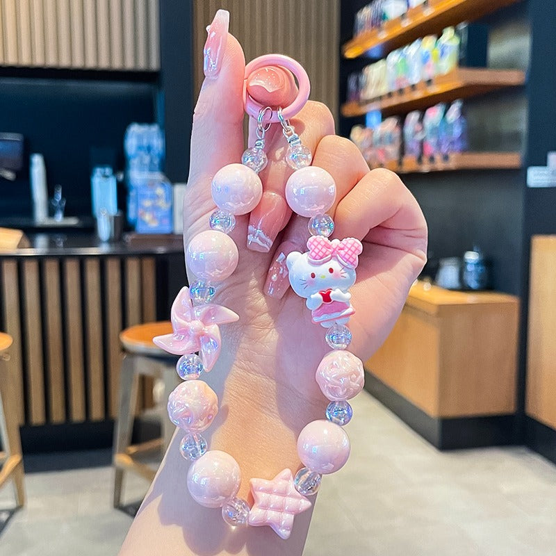 Hello Kitty and Friends Beaded Charm Phone Wrist Strap