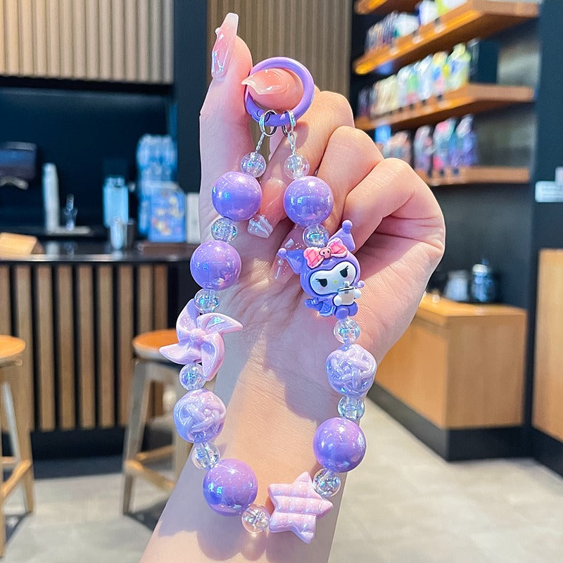 Hello Kitty and Friends Beaded Charm Phone Wrist Strap