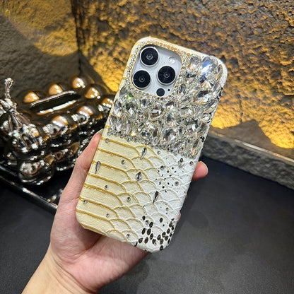 Handmade Bling Rhinestone Crocodile Phone Case Fits All iPhone Models