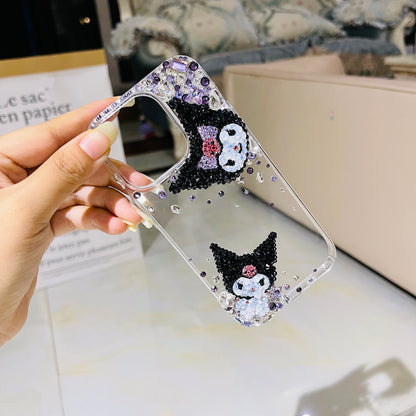 Handmade iPhone Samsung Case Minimalism Rhinestone Kuromi Case