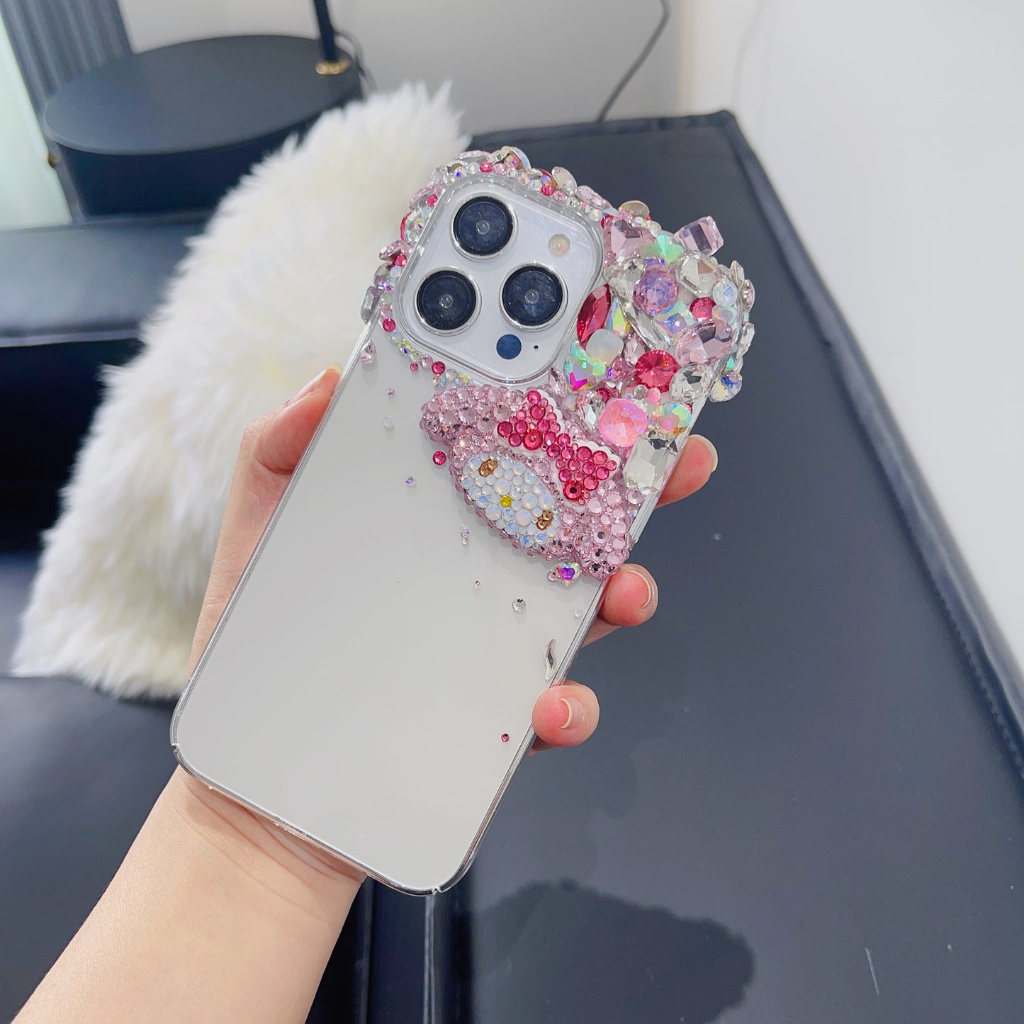 Handmade Minimalism Rhinestone My Melody For iPhone Samsung Case