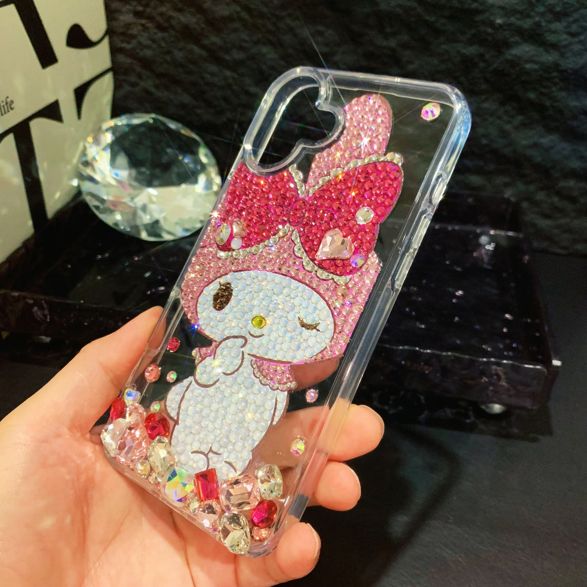 My Melody Gorgeous Bling Rhinestone with Crystal For iPhone Case