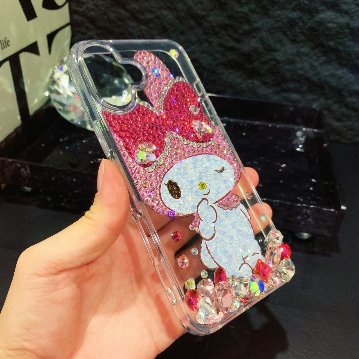 My Melody Gorgeous Bling Rhinestone with Crystal For iPhone Case