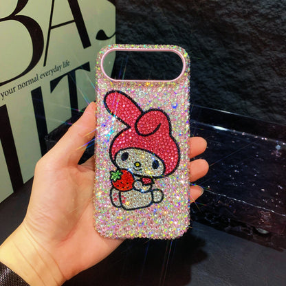 My Melody with Strawberry Gorgeous Bling AB Crystal For iPhone Case