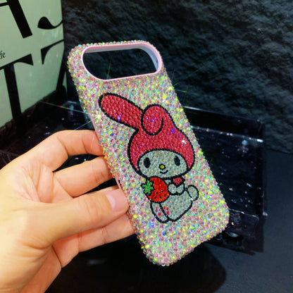 My Melody with Strawberry Gorgeous Bling AB Crystal For iPhone Case