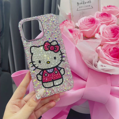 Hello Kitty Gorgeous Bling Mixed Rhinestone For iPhone Case