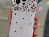 Handmade Minimalist Bling Purple Crystal For iPhone Case