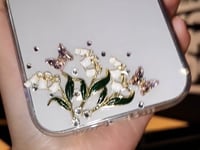 Handgemachte iPhone Hülle Minimalistische Glocke Orchidee Rückenhülle