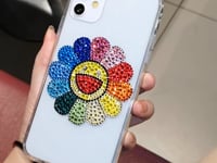 Handmade iPhone Case Luxury Bling Rhinestone Colorful Sunflower Back Case