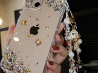 Handgemachte iPhone Hülle Luxus Bling Strass Minimalist Schmetterling