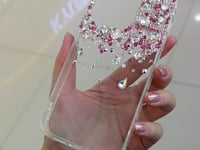 Handgemachte iPhone Hülle Luxus Bling Strass Minimalistische Rückenhülle