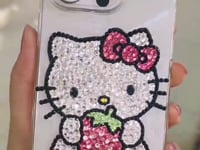 Hello Kitty & Strawberry Gorgeous Bling Rhinestone For iPhone Case