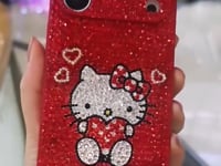 Hello Kitty & Heart Gorgeous Bling Red Rhinestone For iPhone Case