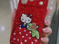 Hello Kitty & Strawberry Gorgeous Bling Red Rhinestone For iPhone Case