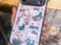 手作りiPhoneケース ラグジュアリー キラキラ オパールラインストーン かわいいハローキティケース