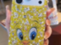 Handmade Bling Rhinestone Yellow Tweety iPhone Case