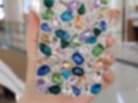 Handmade Luxury Colorful Gemstone Case For iPhone Samsung