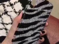 Handmade Phone Case Luxury Bling Rhinestone Zebra Stripes For iPhone