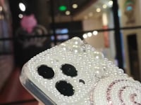 ハンドメイド iPhoneケース エレガンス パールロリポップ バックケース