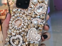 Handmade iPhone Case Luxury Bling Crystal & Pearls with Stylish Charms