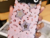 Handmade Minimalism Bling Rhinestone Leopard & Star Case For iPhone