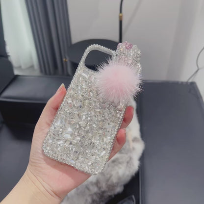 Handmade iPhone Case Gorgeous Bling Crystal with 3D Hello Kitty