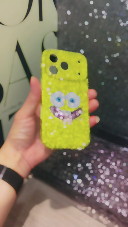 Handmade iPhone Case Gorgeous Bling Yellow Crystals SpongeBob