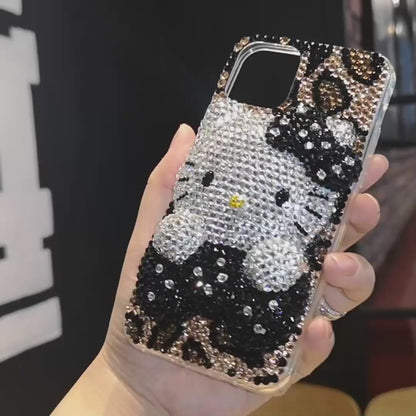 Handmade iPhone Case Luxury Bling Rhinestone 3D Hello Kitty Back Case