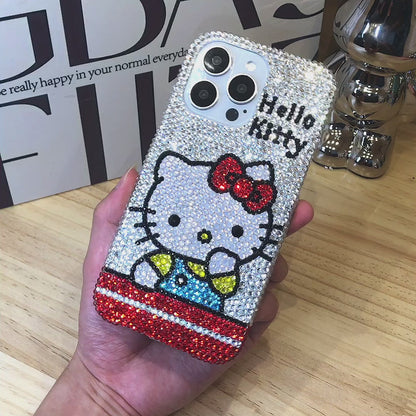 Handmade iPhone Case Gorgeous Bling Rhinestone Cute Hello Kitty Case