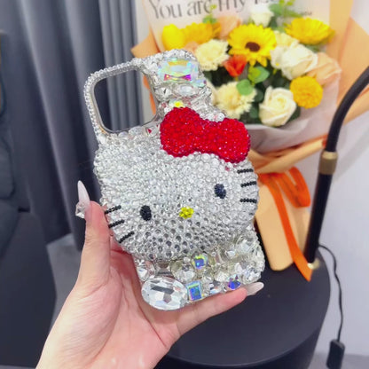 3D Hello Kitty Gorgeous Bling Crystal For iPhone Case