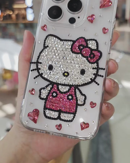 Hello Kitty Gorgeous Bling Heart Crystal For iPhone Case