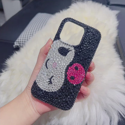 Kuromi Gorgeous Bling Black Rhinestone For iPhone Case