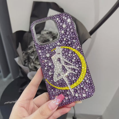 Sailor Moon Gorgeous Bling Purple Rhinestone For iPhone Case