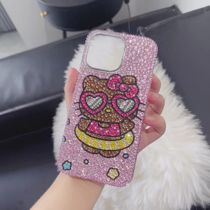 Summer Tan Hello Kitty Gorgeous Bling Rhinestone For iPhone Case