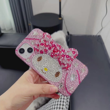 My Melody Gorgeous Bling Rhinestone with Bow For iPhone Case