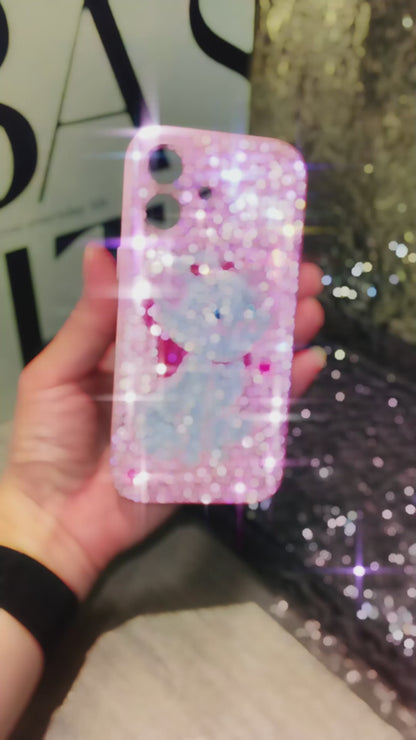 Handmade iPhone Case Gorgeous Bling Pink Rhinestone Marie Cat