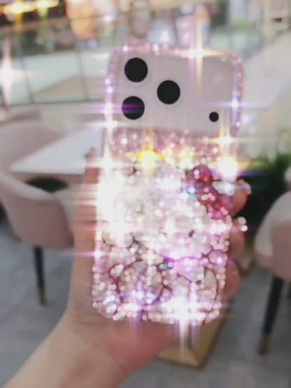 Hello Kitty with Bow Gorgeous Bling Pink Rhinestone Case for iPhone